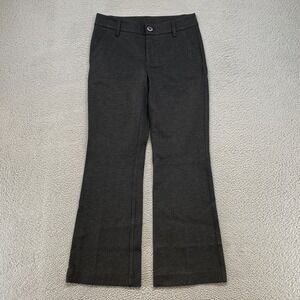Cabi Trousers Womens 4 Flare Y2K Mid Rise Gray Charcoal Stretchy Career Work